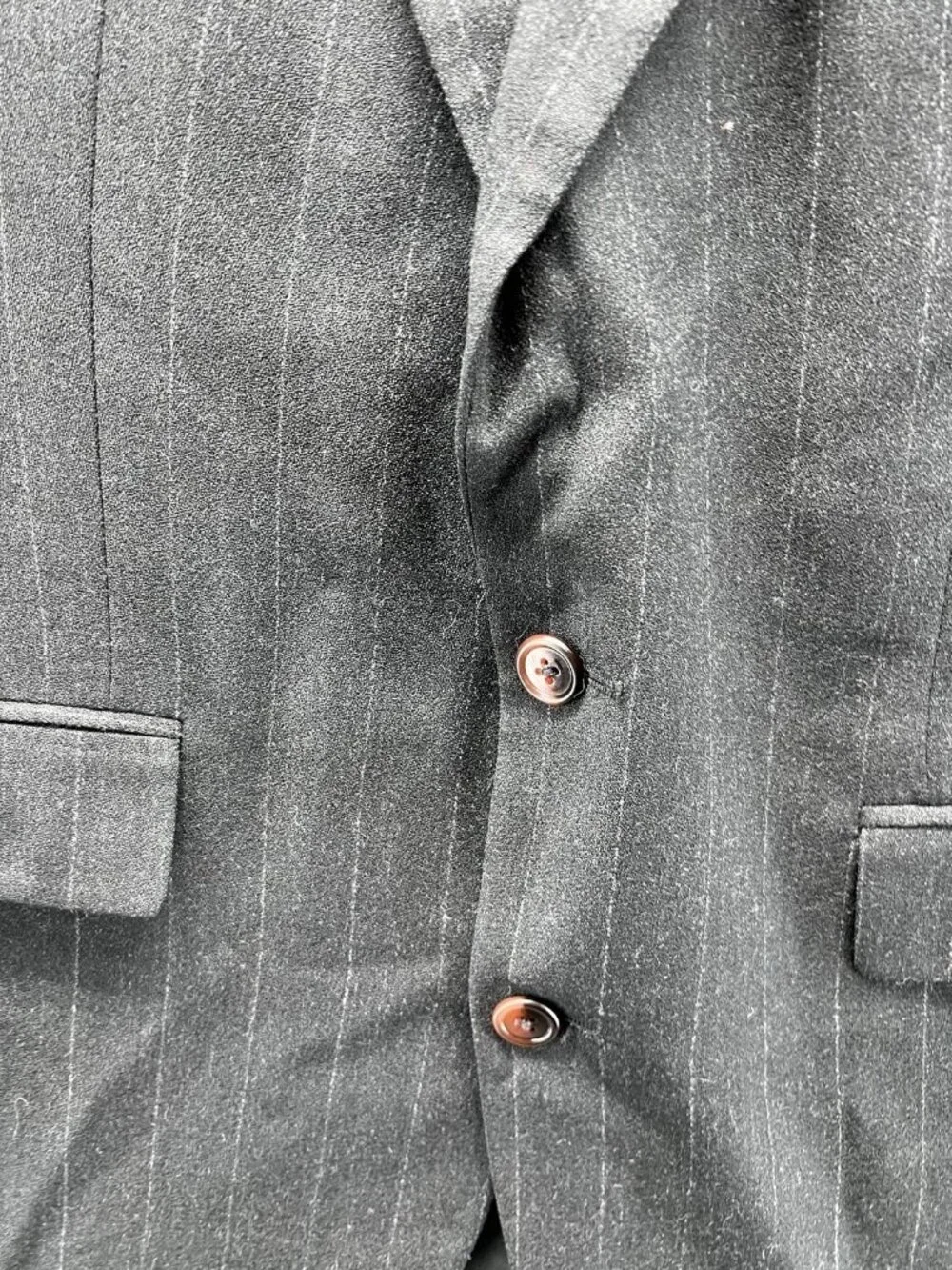 Ralph Lauren Jacket Mens 44R Gray Wool Pinstripe Two Button Sport Coat Canada